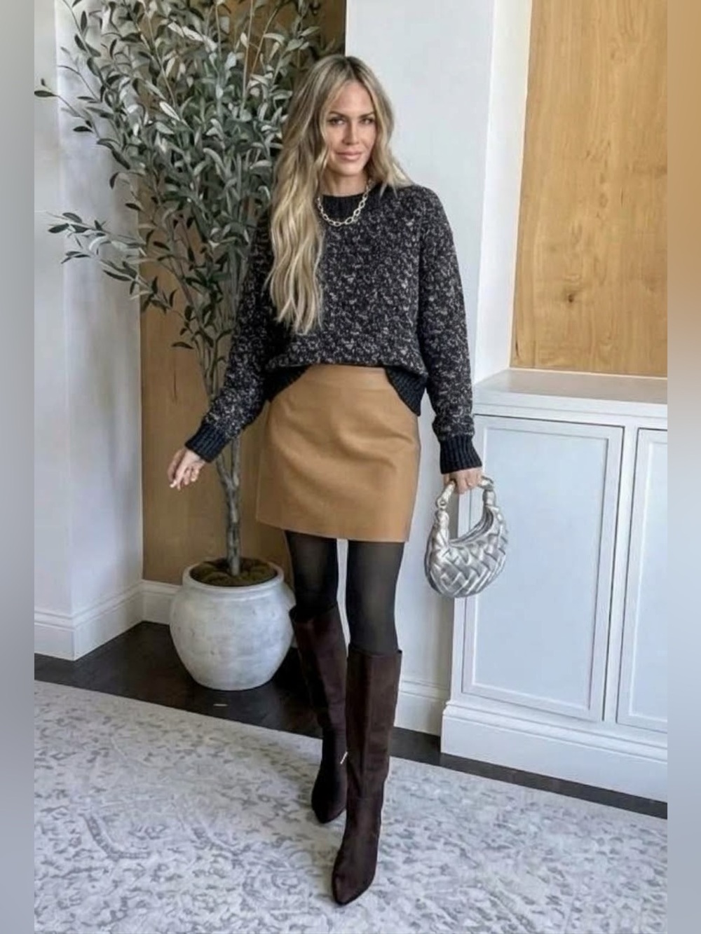 Rag & Bone $495 • small • Scarlett Boxy Melange Merino Wool Sweater